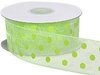 Lint groen 38mm p/mtr stip organza 