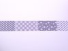 Lint lichtgrijs satijn 25mm p/mtr patchwork 