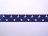 Lint donkerblauw 25mm ster p/mtr satijn 