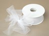 Lint tule wit 100mm p/5mtr