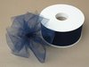 Lint tule donkerblauw 100mm p/5mtr