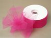 Lint tule fuchsia/roze 100mm p/50mtr