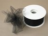 Lint tule zwart 100mm p/5mtr