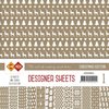 Paper pad Christmas Edition 15x15cm p/set koffiebruin