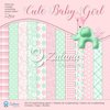 Paper pad cute baby girl 30.5x30.5cm p/6vel