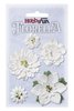 Bloemen wit 2-5cm p/5st luxe