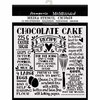 Stencil Chocolate Cake 18x18cm p/st