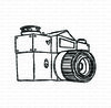 Stamp doodled camera 49x35mm p/st rubber unmounted
