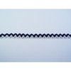Lint donkerblauw zigzag band Hip-line 8mm p/m