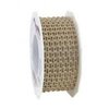 Lint taupe 40mm p/mtr ijzerdraad Victoria 