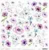 Scrappapier FLOWERS IX 30.5x30.5cm p/vel