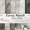 Paper pad Grey Mood 15.25x15.25cm p/24vel