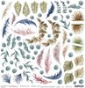 Scrappapier veren blauw/roze XIV 30.5x30.5cm p/vel