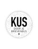 Sticker Kus door je brievenbus 35mm p/20st wit