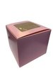 Cupcakedoos rood 90X90x80mm p/4st met venster
