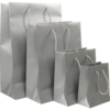 Draagtas zilver 16x19x8cm p/12st papier met koord 