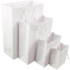 Draagtas wit 11x6.5x14cm p/12st papier met koord