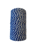 Touw delfstsblauw/wit 2mm p/100mtr bakery twine