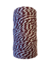 Touw bordeauxrood/wit 2mm p/100mtr bakery twine