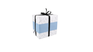 Inpakpapier zwart/blauw facet 30cm p/5mtr