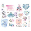 Chipboard Watercolor Floral 12x20cm p/set Stickers 
