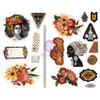 Chipboard Diamond 12x20cm p/set Stickers 