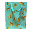 Draagtas aquagroen luipaard 18x10x23cm p/st