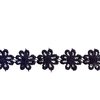 Lint paars 20mm p/mtr bloemen gehaakt