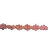 Lint roze 10mm p/m bloemen gehaakt