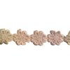 Lint creme 10mm p/m bloemen gehaakt