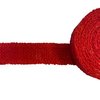 Ruwe jute bordeaux 25mm p/m 