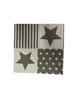 Servetten sterren grijs 33x33cm p/20st