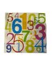 Servetten nummers gekleurd 33x33cm p/20st