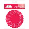 Doilies rood 7.4cm p/5st