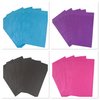 Zakken assorti 7x13cm p/50st bruin/aqua/roze/paars