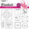 Clear stamp en Stans set envelop roze p/set