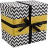 Inpakpapier grijs chevron 30cm p/5mtr