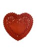 Doilies rood hart 10cm p/5st