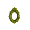Ornament groen open lijst 6.5x5cm p/st 