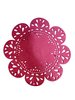 Doilies roze bloem 15cm p/5st