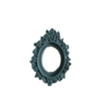 Ornament oudblauw open lijst 6.5x5cm p/st 