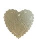 Doilies hart 25cm p/5st creme