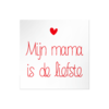 Stickers Mijn mama is de liefste rood/wit 35x35mm p/20st 