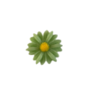 Flatback groen margriet 2.2cm p/st