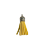 Kwast geel suede imitatie leer 4cm p/st