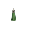 Kwast groen suede imitatie leer 4cm p/st