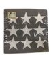 Servetten sterren grijs 33x33cm p/st