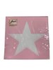 Servetten lichtroze/wit ster 33x33cm p/20st