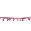 Pompom band lichtroze p/mtr bolletjesband midden