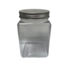 Pot 7.5x7.5x11.7cm p/st schroef plastic transparant vierkant